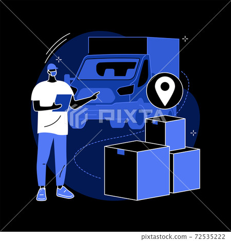 No-contact pick up and delivery abstract concept vector illustration. No-contact pick up and delivery abstract concept vector illustration. 72535222