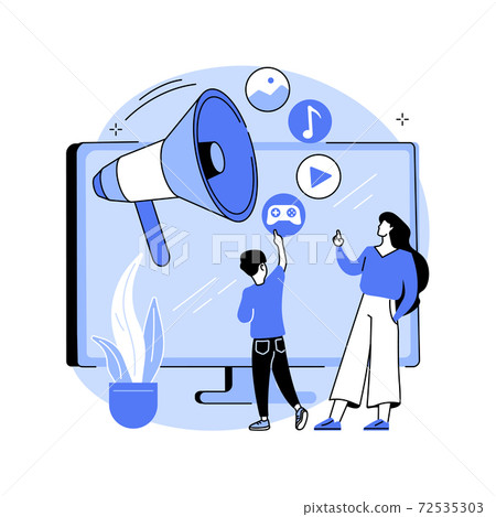 SmartTV content abstract concept vector illustration. 72535303