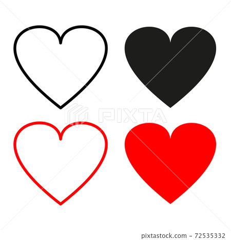 Love symbol icon set, Valentine day. Collection of heart 72535332