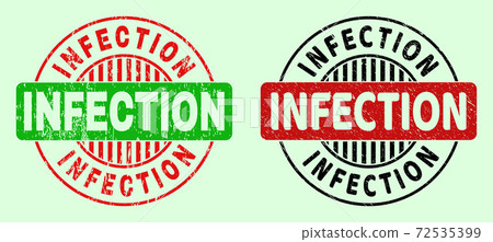 INFECTION Round Bicolor Stamps - Distress Style INFECTION Round Bicolor Stamps - Distress Style 72535399
