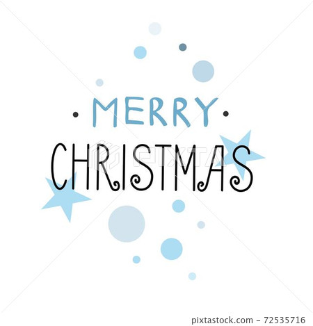 Merry Christmas Lettering Design  72535716