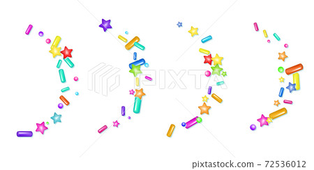Sprinkles grainy on white background - Stock Illustration [72536012 ...
