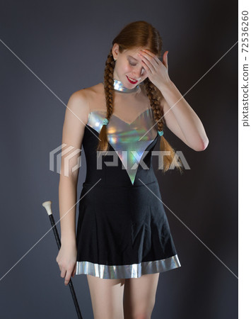 Teen Majorette Girl Concentrating Teen Majorette Girl Concentrating 72536260