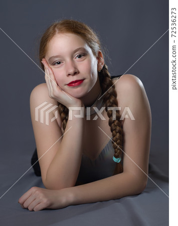 Teen Majorette Girl Posing Teen Majorette Girl Posing 72536273