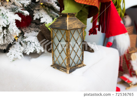 Minsk, Belarus - 13.12.2020. Handmade christmas toys, fir tree, santa claus, snowman Minsk, Belarus - 13.12.2020. Handmade christmas toys, fir tree, santa claus, snowman 72536765