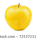 Fresh yellow apple isolated on white background 72537231