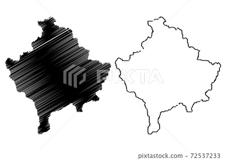 Kosovo map vector illustration, scribble sketch Kosovo map Kosovo map vector illustration, scribble sketch Kosovo map 72537233
