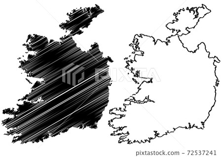 Ireland map vector illustration, scribble sketch Republic of Ireland map Ireland map vector illustration, scribble sketch Republic of Ireland map 72537241