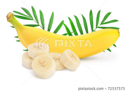 banana isolated on white background with full depth of field. banana isolated on white background with full depth of field. 72537573
