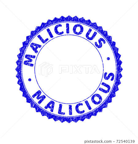 Grunge MALICIOUS Scratched Round Rosette Watermark 72540139