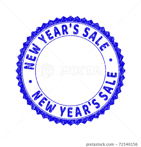 Grunge NEW YEAR'S SALE Scratched Round Rosette Stamp 72540156