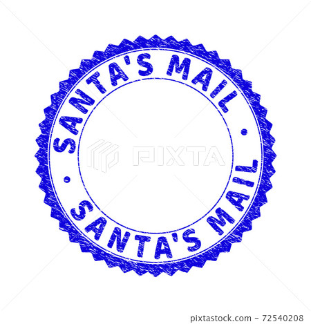 Grunge SANTA'S MAIL Textured Round Rosette Watermark Grunge SANTA'S MAIL Textured Round Rosette Watermark 72540208