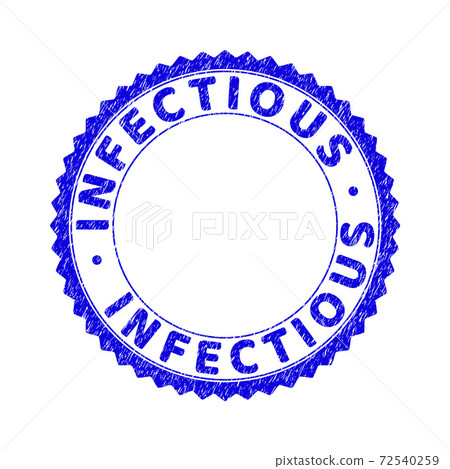 Grunge INFECTIOUS Scratched Round Rosette Stamp 72540259
