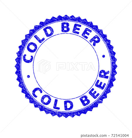 Grunge COLD BEER Textured Round Rosette Stamp - Stock Illustration ...