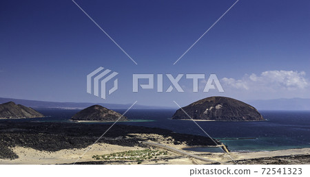 Gulf of Tadjourah and Le Goubet view in Djibouti 72541323