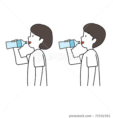 Illustration of girls and boys to rehydrate 72542361