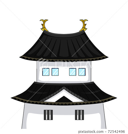 Japanese castle with black roof Japanese castle with black roof 72542496