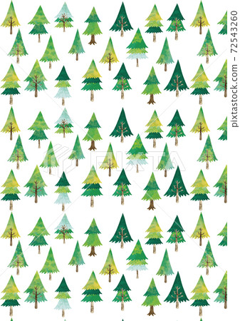 Watercolor style Scandinavian trees Tree pattern Vertical 72543260
