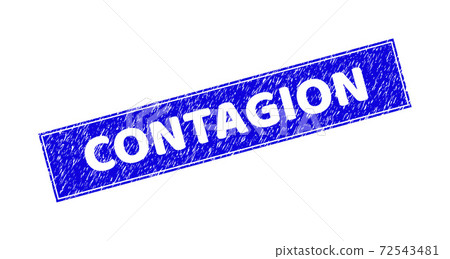 Grunge CONTAGION Textured Rectangle Stamp Seal 72543481