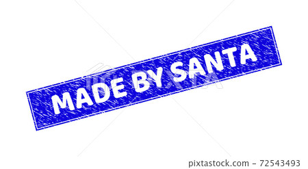 Grunge MADE BY SANTA Textured Rectangle Watermark Grunge MADE BY SANTA Textured Rectangle Watermark 72543493