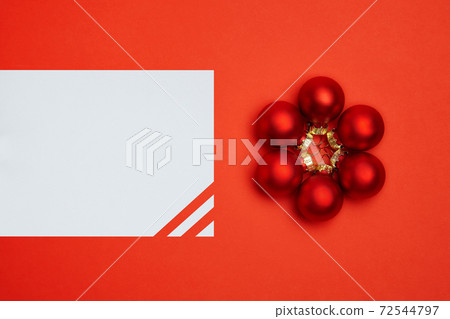 frame for the inscription on the background of Christmas toys frame for the inscription on the background of Christmas toys 72544797