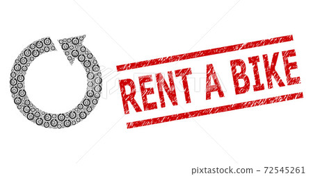 Rotate Ccw Fractal Collage of Rotate Ccw Items and Distress Rent a Bike Stamp Rotate Ccw Fractal Collage of Rotate Ccw Items and Distress Rent a Bike Stamp 72545261