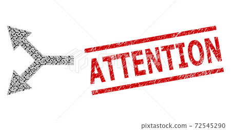 Bifurcation Arrow Left Recursion Mosaic of Bifurcation Arrow Left Icons and Scratched Attention Seal Stamp Bifurcation Arrow Left Recursion Mosaic of Bifurcation Arrow Left Icons and Scratched Attention Seal Stamp 72545290