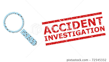 Search Tool Recursive Composition of Search Tool Items and Scratched Accident Investigation Stamp 72545332