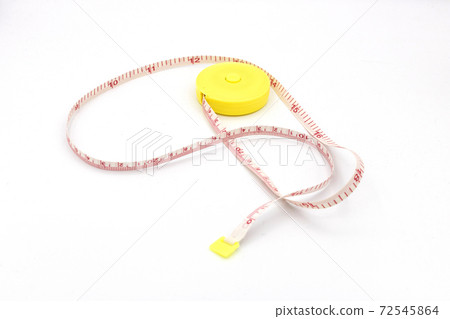 Measuring tape on white isolated background. Measuring tape on white isolated background. 72545864