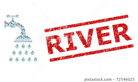 Shower Tap Recursion Composition of Shower Tap Items and Distress River Stamp 72546025