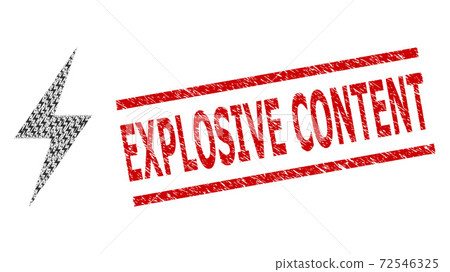 Electricity Fractal Composition of Electricity Items and Scratched Explosive Content Stamp Electricity Fractal Composition of Electricity Items and Scratched Explosive Content Stamp 72546325