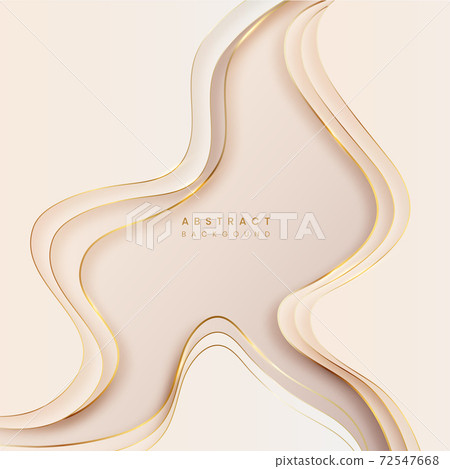 Pastel tone abstract background with golden lines 72547668