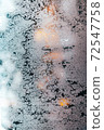 Frozen snow on the window 72547758