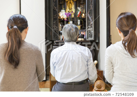 Daily work, Buddhist altar, worship, memorial service