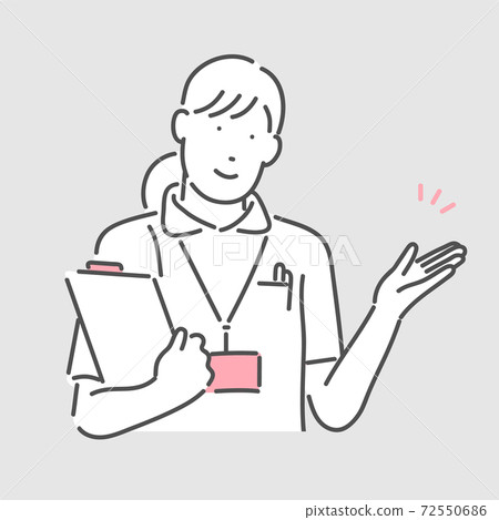 Illustration material of doctor explaining to patient 72550686