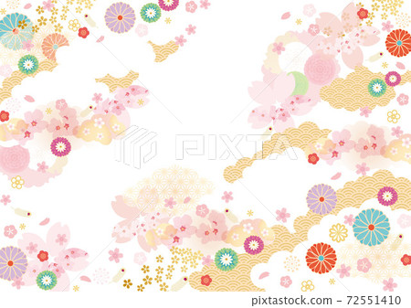 背景素材-日式櫻花1 背景素材-日式櫻花1 72551410