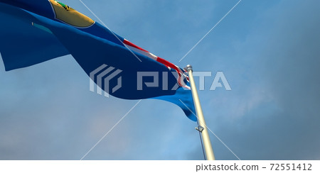 3d rendering of the national flag of the Montserrat 3d rendering of the national flag of the Montserrat 72551412
