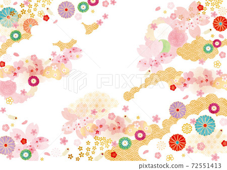 背景素材-日式櫻花1科技 背景素材-日式櫻花1科技 72551413
