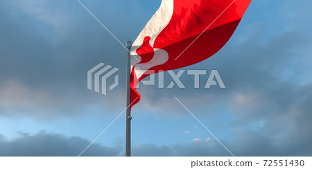 3d rendering of the national flag of the Greenland 72551430