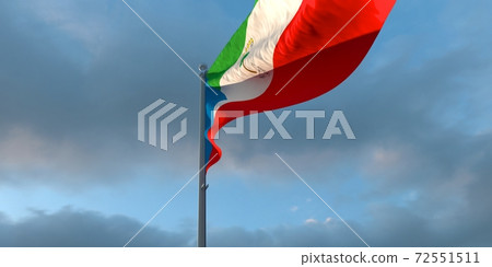 3d rendering of the national flag of the Guinea 3d rendering of the national flag of the Guinea 72551511