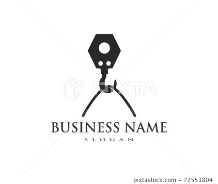 Crane hook logo vector 72551804