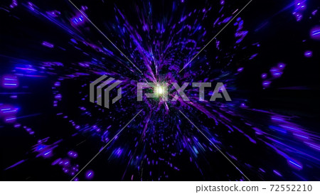 Glowing blue space particles galaxy wormhole... - Stock Illustration ...