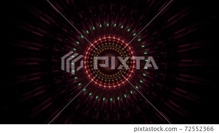 Dark rotating reflective space tunnel 3d illustration design background wallpaper artwork 72552366