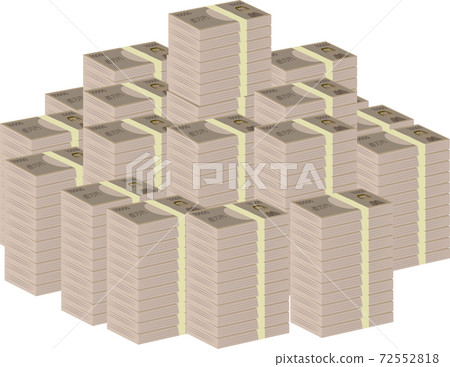 Illustration of a pile of big money 72552818