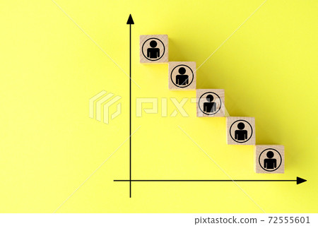 人數減少的形象 人數減少的形象 72555601