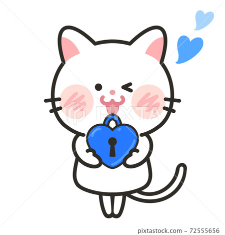 Cat love Valentine White Day illustration material Cat love Valentine White Day illustration material 72555656