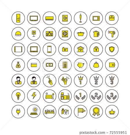 Simple icon set: Home appliances and home 72555951
