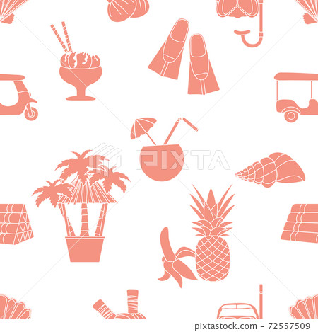 Vector Travel Seamless pattern Summer rest Holiday Vector Travel Seamless pattern Summer rest Holiday 72557509