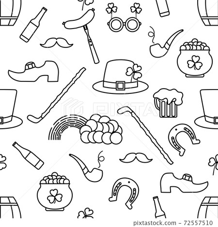 Vector Pattern St. Patrick's Day Ireland Irish Vector Pattern St. Patrick's Day Ireland Irish 72557510