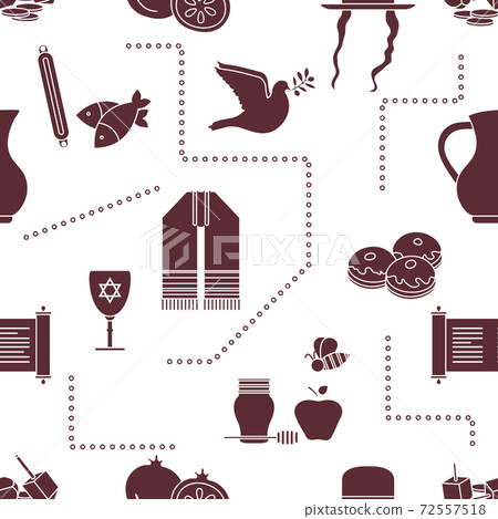 Vector Jewish Holiday Israel Traditional Festive 72557518